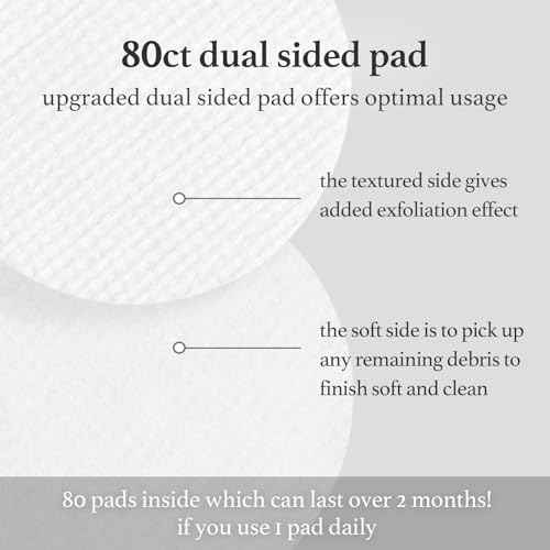 NOONI Facial Toner Pads - Glycolic Acid Exfoliating Pads 80 EA | AHA(Glycolic Acid, Lactic Acid), Pore Pad, Glass Skin, Reduces Fine lines with Panthenol & Hydrating Serum, Korean Skin Care, Kbeauty