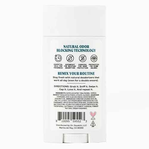 JUKEBOX Natural Deodorant for Women?Sky Blue Malibu Scent? Aluminum-Free, No Baking Soda, No Harsh Chemicals, Odor Blocking Technology, Neroli, Orange, Sea Salt-a Dr. Squatch Brand-2.65oz, 2 Pack