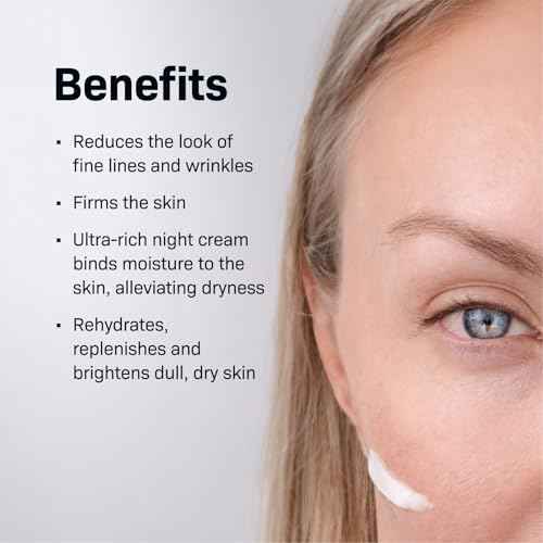 Revision Skincare Firming Night Treatment, Hydrating Anti Aging Night Cream with Peptides for Dry Skin and Sensitive Skin, 1 oz