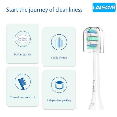 Toothbrush Replacement Heads Compatible with Philips Sonicare and More Click-on Handles 12 Pack
