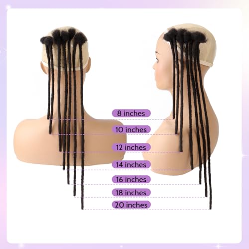 Loc Extensions Human Hair 0.4cm&0.6 cm&0.8cm width 4-18inch 10, 20, 40, 100 strands 100% Human Hair Locs Extensions for Men Women Natural Dreadlocks Can Be Dyed Bleached Curled 0.6cm 6inch 60Strands
