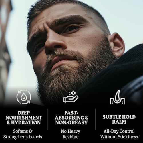 Striking Viking Beard Balm & Beard Oil for Men ? Unscented, 1 Fl Oz Each - Dual-Use Leave In Conditioner - Tames, Styles & Moisturizes ? With Naturally-Derived Argan & Jojoba Oil