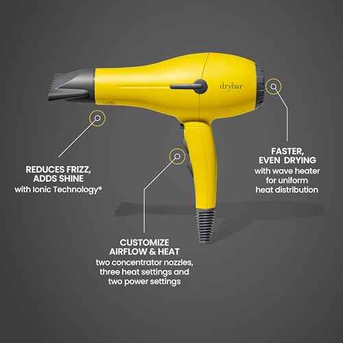 Drybar The Buttercup Blow-Dryer ? Faster Drying, More Shine, Less Frizz ? Ultra Powerful yet Lightweight Professional Hair Dryer