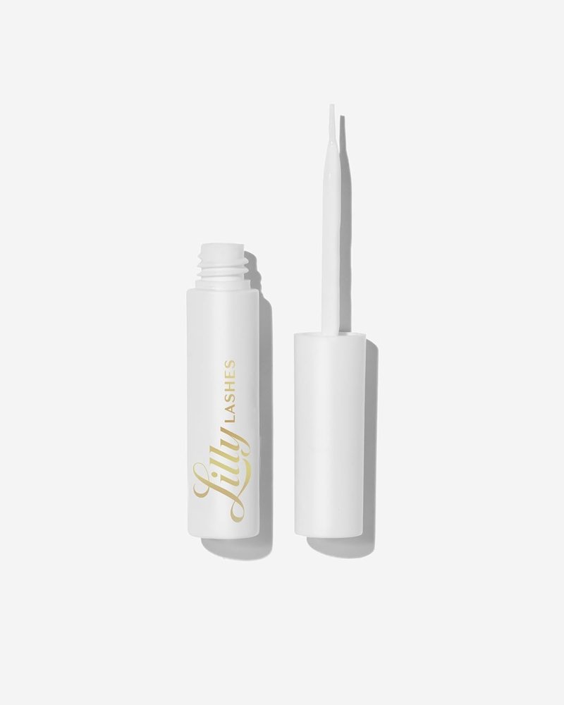 Lilly Lashes Clear Eyelash Glue - Brush-On Latex-Free Adhesive for False & Natural Lashes