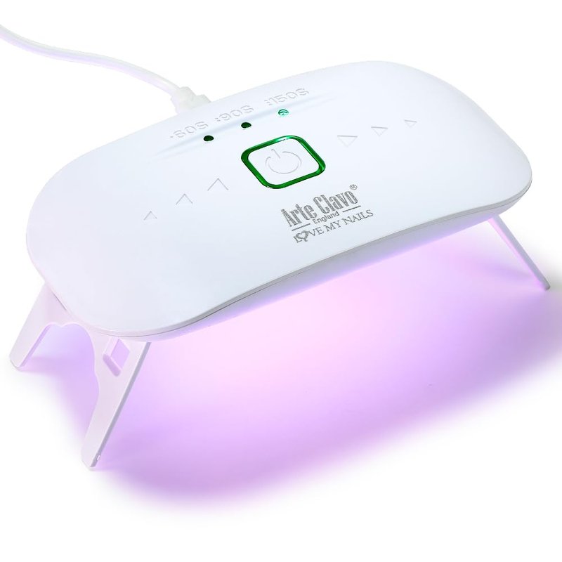 Arte Clavo UV Nail Lamp, 8W Mini USB Portable LED Light for Gel Polish, Cure Dry with 60s 120s 150s Timer Setting, Flash Curing Lamp for Art Salon, Home DIY