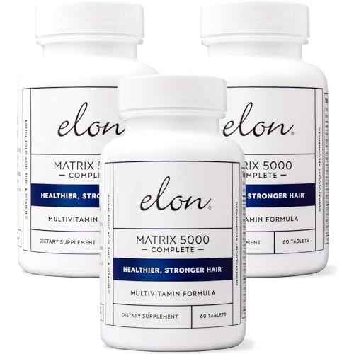 Elon Matrix 5000 Complete Multivitamin ? Skin, Hair and Nail Growth Vitamins ? Healthy Hair Growth Vitamins for Women & Men ? 5000Mcg Biotin Supplement, Pack of 3 (180 Day Supply)