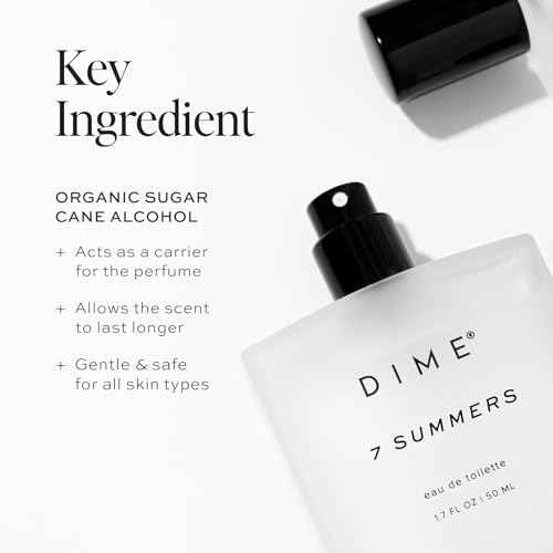 DIME Beauty 7 Summers Perfume for Women, 1.7 oz / 50 ml - Sweet Floral Scent, Clean Fragrance Eau de Toilette, Hypoallergenic