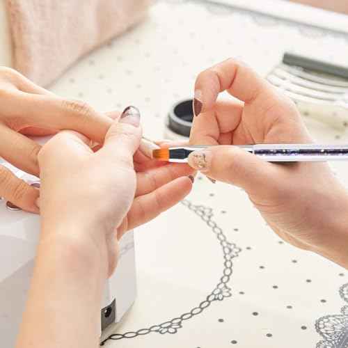 9pcs Nail Art Brushes Set ? Dual-Ended Dotting Pens & Detail Liner Brushes for DIY Nail Designs, Striping, Painting & Drawing, Professional Manicure Tools for Women & Beginners