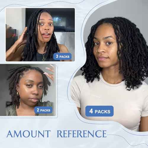 12 inch Loc Extensions Human Hair, 50 Strands Permanent Dreadlock Extensions Human Hair 0.4cm Width 100% Full Handmade Dreads Can Be Dyed and Bleached(black)