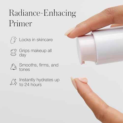 RMS Beauty RE:Evolve Radiance Locking Primer ? Lightweight Illuminating Makeup Base With Pore Minimizer, Hydrating Oil-Free Formula to Lock & Enhance Foundation 1 oz