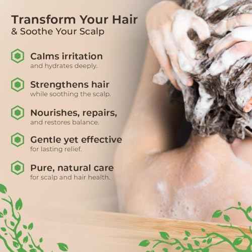 Eczema & Psoriasis Treatment Shampoo - Anti-Dandruff, Scalp Relief for Dry & Itchy Skin - Hypoallergenic, Paraben & Fragrance-Free for Sensitive Scalp