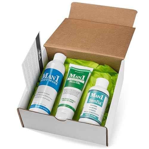 Man1 Man Oil Man1 Collection: Penile Health Gift for His Anniversary, Birthday or Holiday. Give Him a Unique Present He¡¯ll Love. Three Premium Products for Complete Penile Care, Senfla and Body Wash