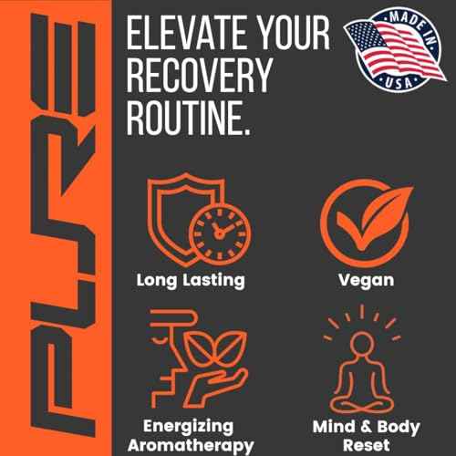 Pure Energizing Sport Shower Steamers - Natural Orange and Tea Tree Essential Oils, Made in USA, Energy Boost for Athletes, Best Relaxing Birthday Gift Set for Stress Relief, Recovery and Self Care