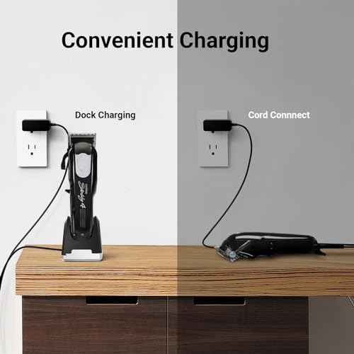 Charger for Wahl Professional Cordless Clipper, Charger Stand Compatible with Wahl, Sterling and 5-Star Cord Clippers 8148 8481 8591 81919 Replacement Parts 3801 Adapter (ONLY Charging Station Base)