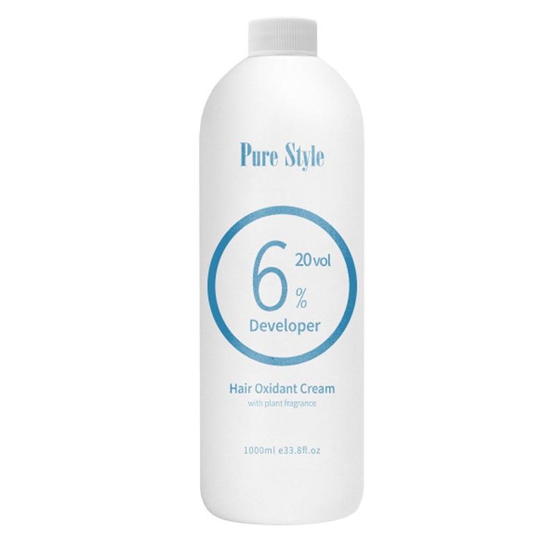 PureStyle 6% 20 Volume 1000ml Professional Hair Developer Cream, Hair Dye Color developer 20 vol, for Hair Bleach (6% 20vol 1000ml)