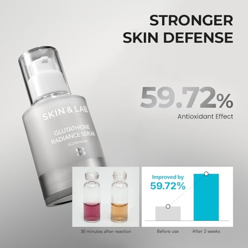 [SKIN&LAB] Gluthathione Radiance Serum with Niacinamide and Alpha-Bisabolol, Even Skin Tone, Brighten Dark Spot and Hyperpigmentation?, Korean Skincare for Uneven Tone, 1.01 Fl. Oz
