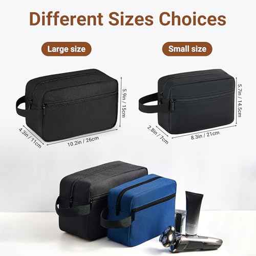 Elviros Travel Toiletry Bag for Women and Men,Lightweight Makeup Bag Hanging Dopp Kit with Shaving Compartment Cosmetic Organizer Large Tool Bag Travel Essentials,Gifts for Men(Large,Black)