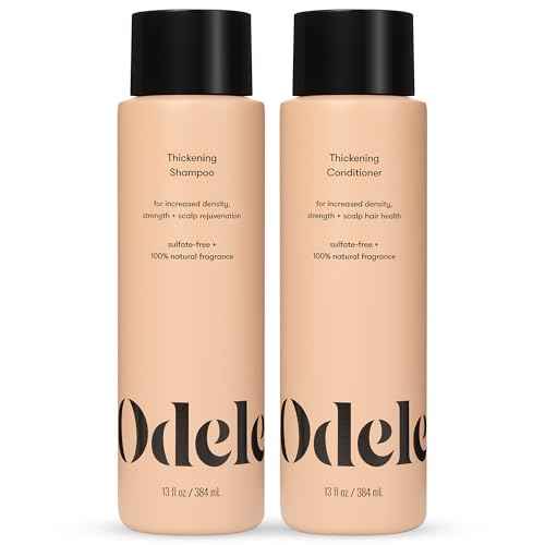 Odele Hair Thickening Shampoo and Conditioner Gift Set, Increases Density & Strength, for Straight or Wavy Hair Types, 13 Fl Oz Each (Pack of 2)