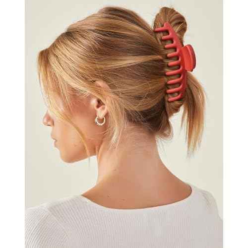 HAIMEIKANG 3 PCs Fruit Hair Claw Clips for Women - Non Slip Strong Hold Cute Non-slip Stylish Accessories for Thick Thin Hair (Cherry Hair Clips)