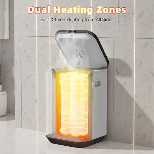 Large Towel Warmer Bucket with Rapid Heating & Timer, Fits 2 x 40"x70" Towels, One-Touch Control, LCD Display, Child Lock, Aromatherapy Box ? Fireproof, ETL & FCC Certified for Bathroom, Spa, Home Use