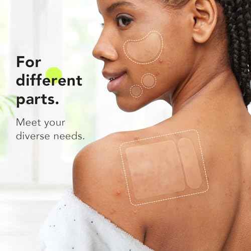 LitBear Large Pimple Patches (7 Sizes 306 Patches), Big Acne Patches, XL Hydrocolloid Bandages for Full Face, Forehead, Chin, Nose, Body, Back, Neck & Chest, Oval, Moon, Square hydrocolloid Patch
