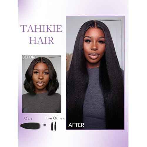 Seamless PU Clip in Hair Extensions for Black Women 100% Unprocessed Brazilian Human Hair PU Thin Weft Kinky Straight Clip ins Natural Black 8Pcs 18Clips 120g (PU-Kinky Straight #1B, 20 Inch)