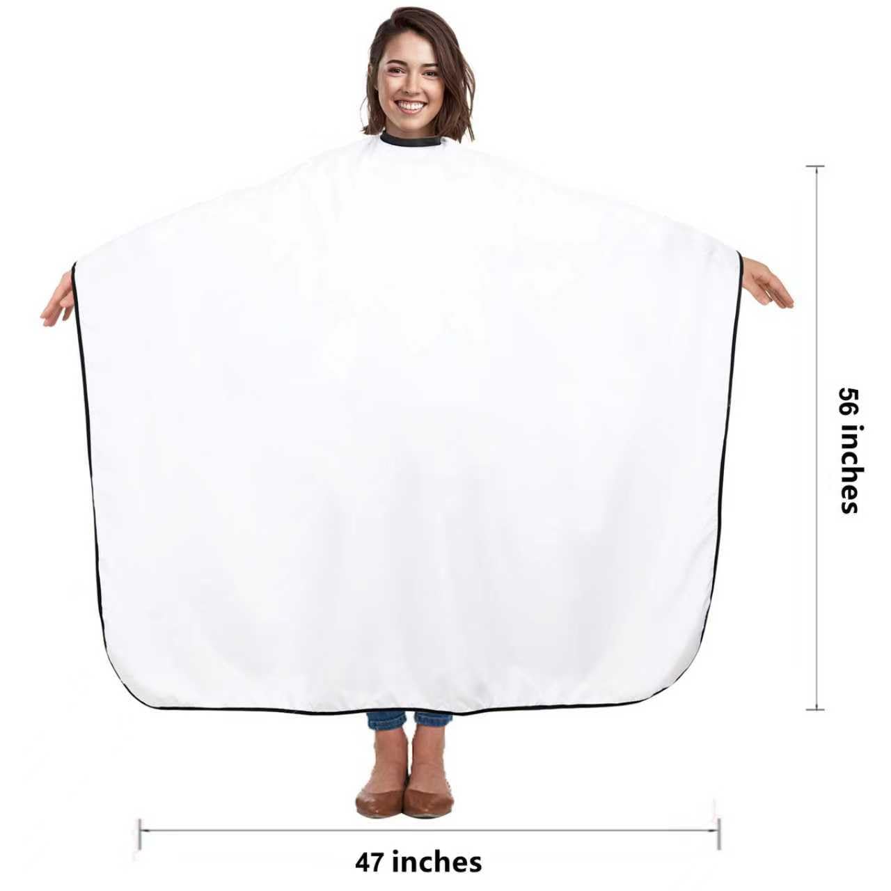 YELEGI Professional Hair Cutting Cape(2Pcs), Salon Barber Cape with Adjustable Snap Closure, Waterproof Hair Dye Color Cape Hair dressing stylist apron (White)