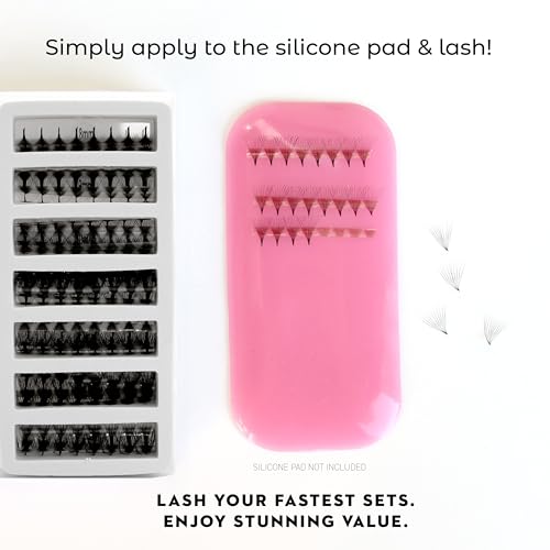 One V Salon Pro 14D Ultra-Speed Promade Fans,1000 Premade Extreme Mega Volume Lash Fans | C Curl | 0.05 | 9?15 mm Mixed Lengths | Thin Base, Fast Application Eyelash Extensions(Ultra 14D-0.05-C Curl)
