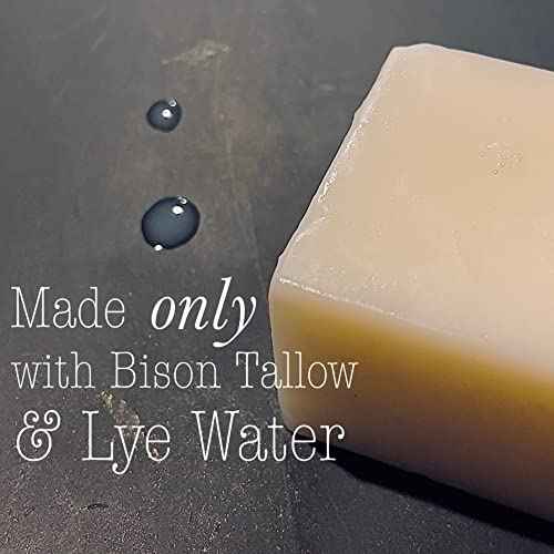 BUFF BAR Bison Tallow Buff Soap Bar, Unscented, (2 pack) - Cleans, Moisturizing, Non-Habit Forming, Soothes, Hydration, Naturally Derived - No Dyes, Chemicals, Fragrances, Preservatives