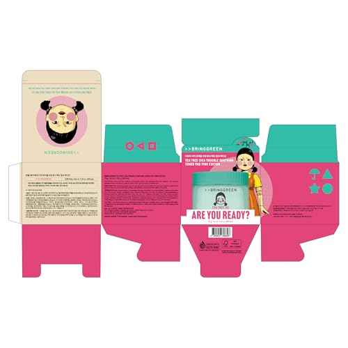 BRINGGREEN X NETFLIX SQUID GAME Edition Tea Tree Cica Trouble Soothing Toner Pad 90P Pink Edition