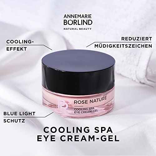 ANNEMARIE B?RLIND ROSE NATURE Cooling Spa Eye Cream-Gel (0.50 Fl Oz) - Plumps up wrinkles caused by tiredness, PR3 rose complex reduces the effects of blue light, vegan