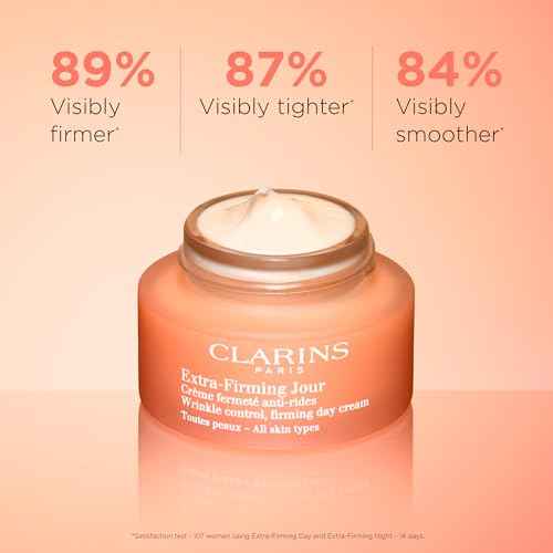 Clarins Extra-Firming Day Cream | Anti Aging Moisturizer | Skin Looks More Radiant, Visibly Firmer and Plumper After 28 Days* | Smoothes Appearance of Lines and Wrinkles | Evens Skin Tone | Hydrates
