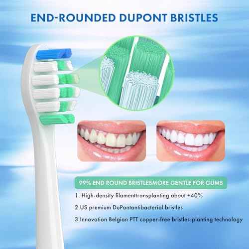Replacement Toothbrush Heads Compatible with Philips Sonicare£º10 Pack Soft Replacement Electric Brush Head for 4100 5100 6100 HX9023/65 W Optimal Plaque Control Snap-on System