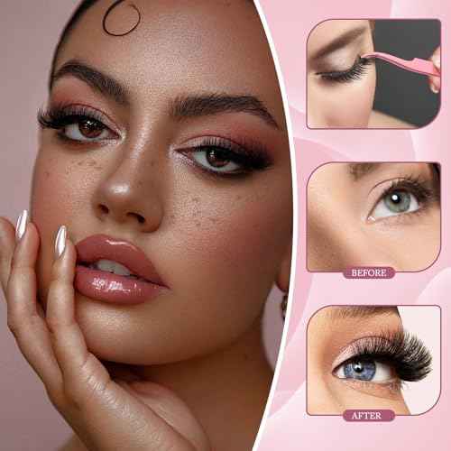 Lash Clusters Kit with 2X Bond&Seal 3 Styles 760Pcs Clusters Lashes Extension Volume Soft Eyelash Extension Kit 80D+100D D Curl Wispy Natural DIY Individual Lash Clusters Kit Box for Beginners