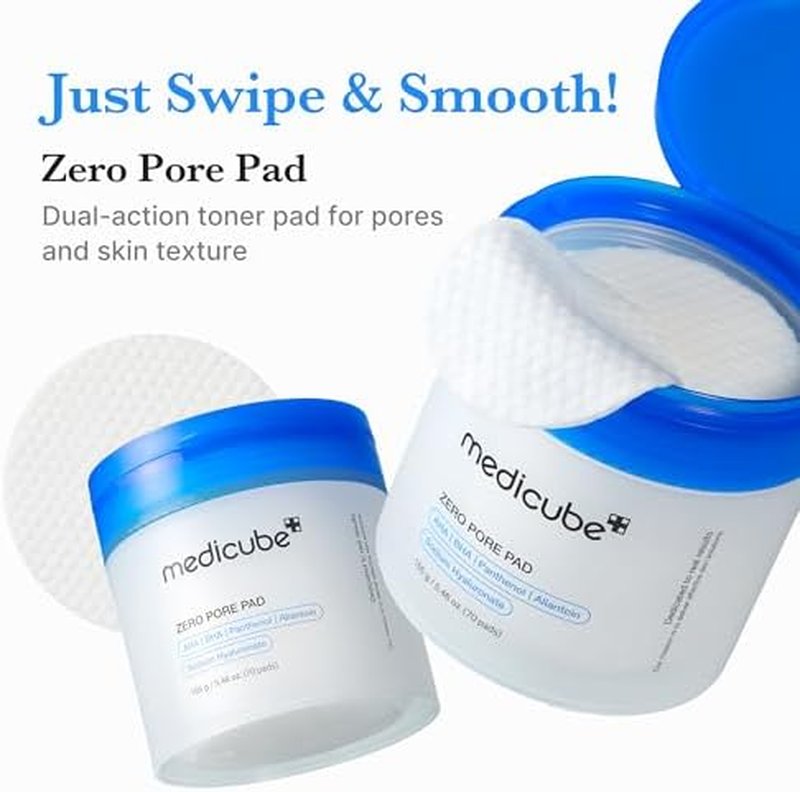medicube Affordable Value Trio for Pore & Texture Care: Zero Pore Pads 2.0 and Zero Exosome Shot 7,500 PPM Spicule Facial Serum and Collagen Jelly Cream (110ml) | Korean Skincare, Gifts for Women