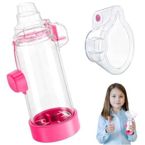Soft Silicone Inhaler Spacers for Adults and Kids - Fun and Colorful Nessi OTC Spacer (Kids-Pink)