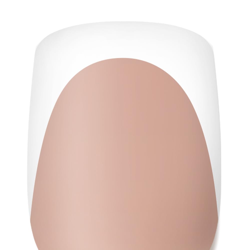 Soft Gel French Tip Press-On Nails - 224 Pcs Brown Squoval Fake Nail Tips | DIY Salon Quality Manicure Gift for Women