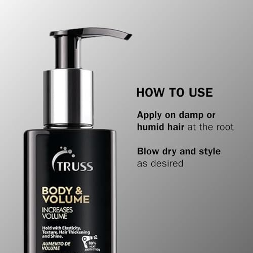 Truss Body & Volume - Weightless, Heat Activated Cream for Volume and Texture to Thin, Oily Hair Types - Light to Medium Hold with Elasticity, Hair Thickening & Shine (8.45oz)