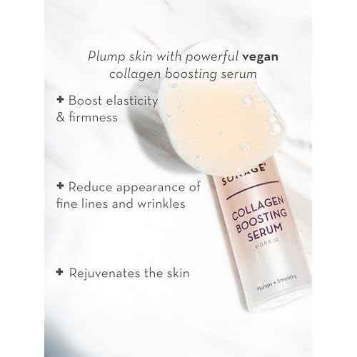 Sonage Collagen Boosting Serum: Vegan Anti-Aging Face Serum | Plumps, Smooths, Minimizes Pores, Wrinkles