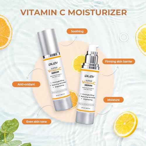 Vitamin C Serum for Face | 84% Super C Serum for Women Over 70, with Vitamin C Hyaluronic Acid Caffeine for Mature Skin All-In-One Hydrate, Repair, Firm, Lift, Smooth Fine Lines - 50ml