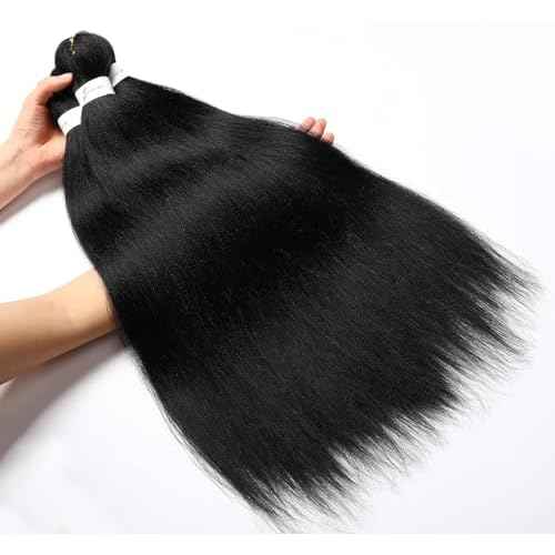 Braiding Hair Pre stretched Natural Black 26'' 8 Packs Long Braiding Hair, Natural Braid Crochet Hair Hot Water Setting Professional Soft Yaki Texture (26inch,1B#)