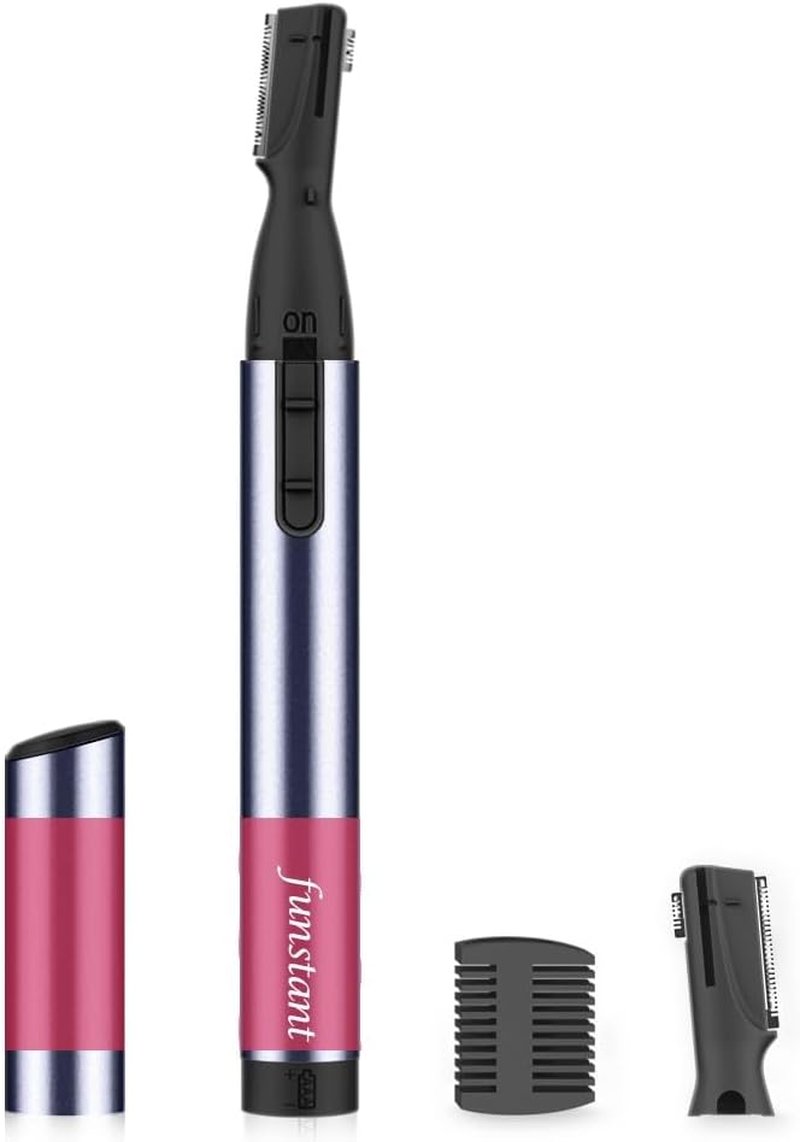 Precision Eyebrow Trimmer for Men - Battery-Operated Electric Hair Shaper with Comb