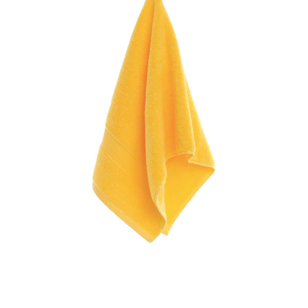 JININQ 700GSM 2Piece Hand Towels -100% Cotton for Bathroom,Kitchen,Beauty,Spa,Gym,Household face Towel,Highly Absorbent Towels(13.7 x 29.5 Inches) (Yellow)