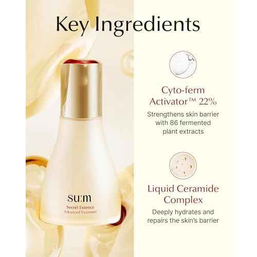 SU:M Secret Essence (1.01 fl oz) - Hydrating Serum for Skin Barrier, Elasticity, Vitality & Texture Enhancement. Korean Skin Care. Liquid Ceramide.
