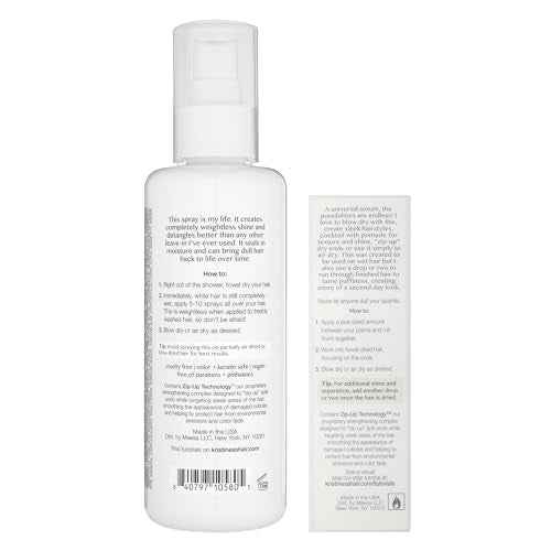 Kristin Ess Styling Bundle, Hydrating Salon Leave In Conditioner Spray for Strength + Shine - Lightweight Anti Frizz Detangler for Women + Weightless Shine Working Hair Serum for Dry Damaged Hair