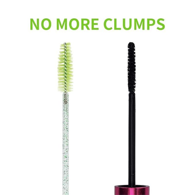 Disposable Eyelash Brushes - 100PCS Mascara Wands Applicator Kit for Eyelash Extensions & Eyebrow Care | Green Container