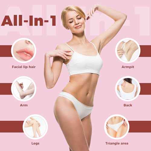 Wax Beads, Hard Wax Beads Hair Removal - 2.5 lbs Wax Beads for Sensitive Skin - Hard Wax Recommended for Full Body Bikini Brazilian Waxing (Rose)