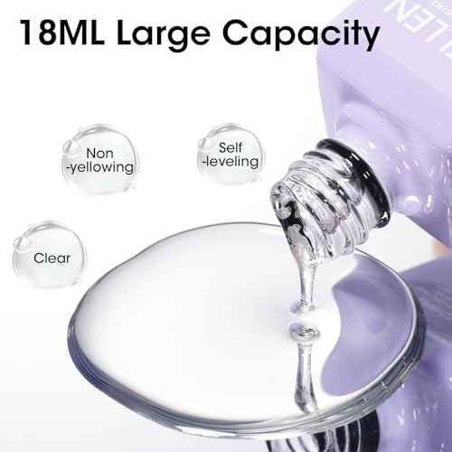 GELLEN 2pcs 18ml Blooming Gel for Nail, Clear Blooming Gel Nail Polish for Nail Art, Easy to Design Marble Watercolor Gradient For Nails, Cure with UV Led Lamp, Non-toxic Long Wear Fade-Resistant