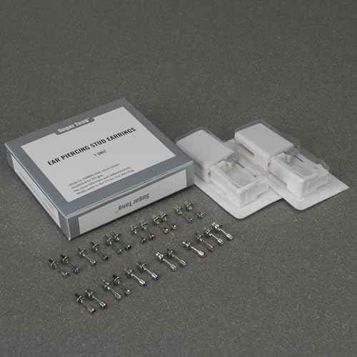 Ear Piercing Kit, Disposable Ear Piercing Gun Kit, 316L Surgical Stainless Steel 4mm Prong Set Cubic Zirconia Stud, At Home Self Ear Piercer Kit with Birthstone Earrings Stud (Amethyst)