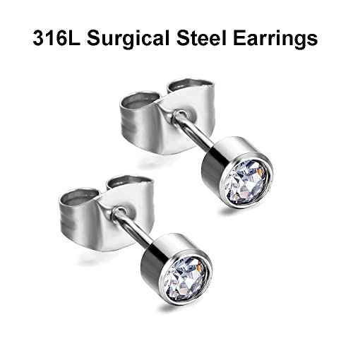 Professional Ear Piercing Gun Kit Reusable for Body Nose Lip Piercing with 16 Pairs Hypoallergenic Earrings (6 Pairs Sterling Silver Stud Earrings 18K Yellow Gold Plated+10 Pairs Gun Stud Earrings)